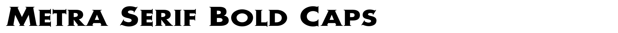 Metra Serif Bold Caps image